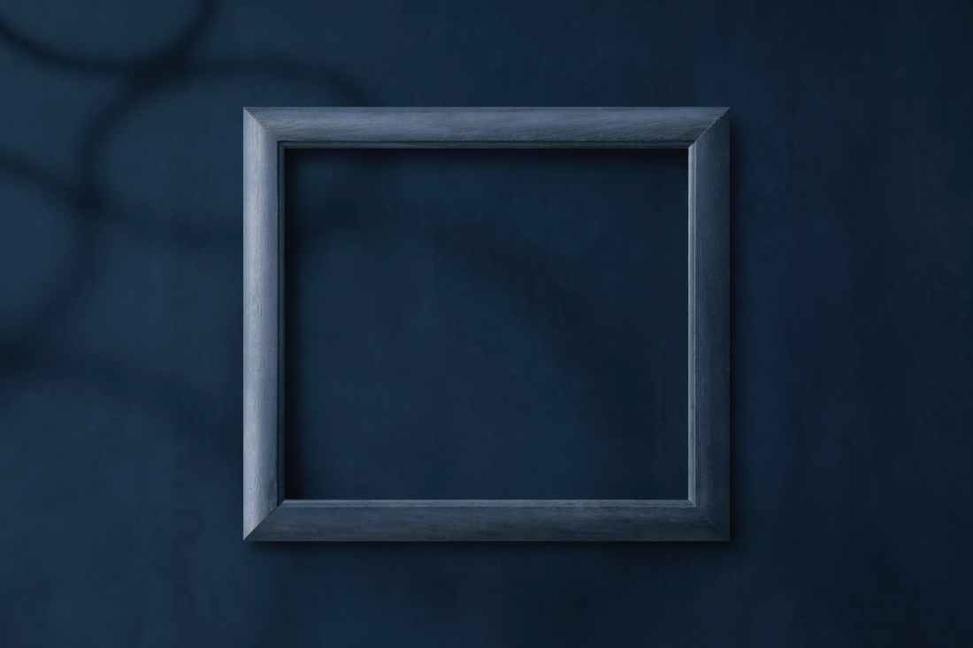 rectangular gray photo frame